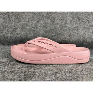 Crocs Sandals Shoes Womens Size 8 Pink Wedge Flip Flop Thong Comfort Slip On